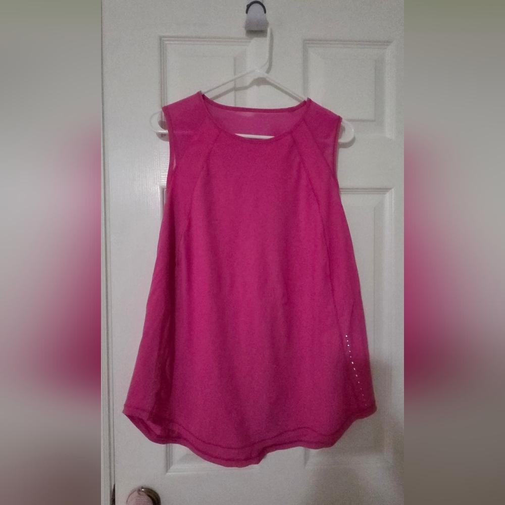 Lululemon Sculpt Tank Top With Back Vent - Sz 14 - Pow Pink